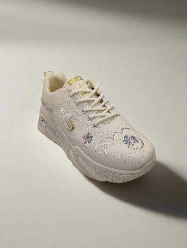 Women's Leather Casual Sneakers - Image 3